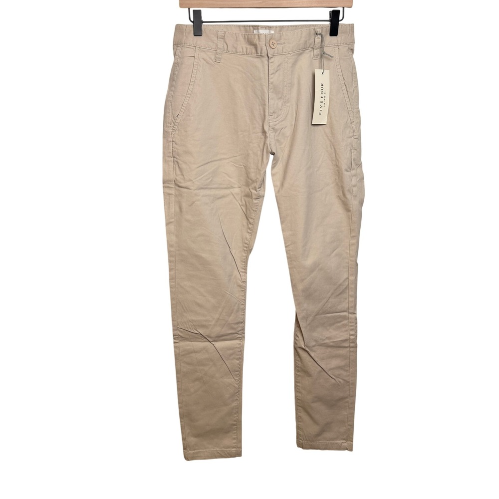 Five Four LA Men Chino Pants 30/31 Beige Khaki Slim Fit Business Casual Office